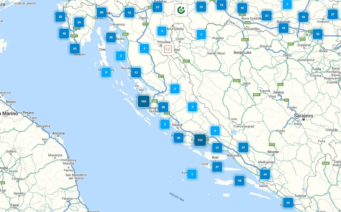 Objavljena karta s lokacijama aktivnih bankomata