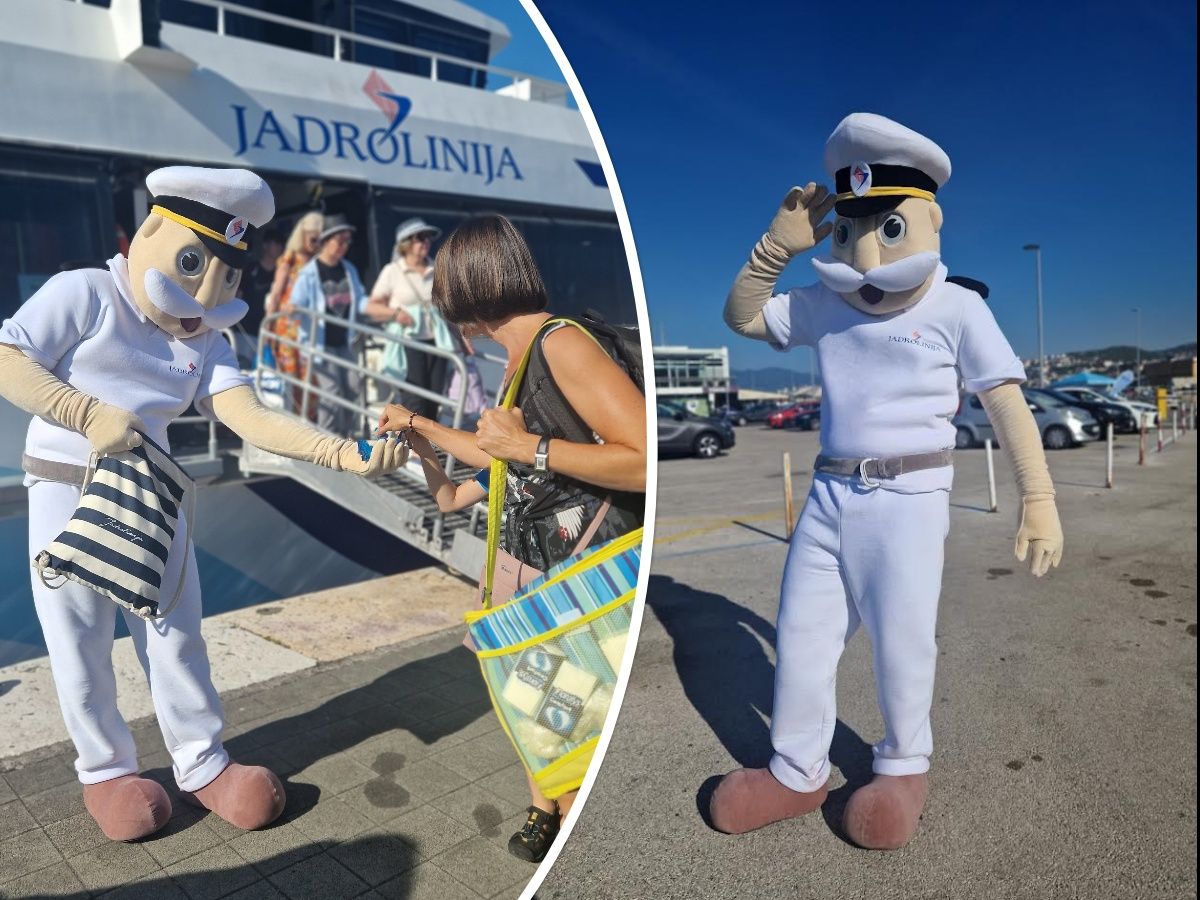 Jadrolinijin Barba na riječkom terminalu pozdravljao putnike katamarana Dubravke, Danice i Kate