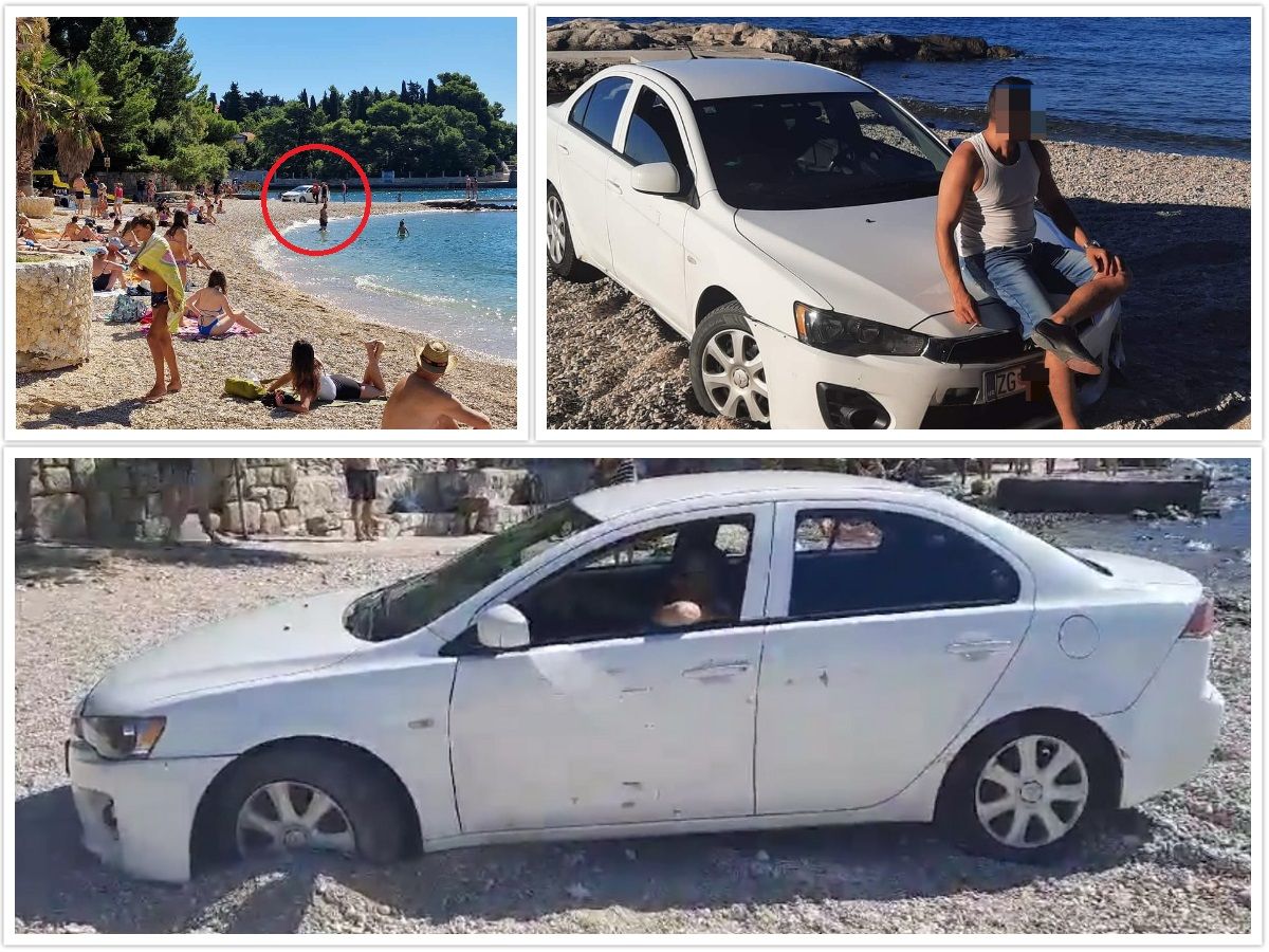 FOTO Automobilom zapeo u šljunku splitske plaže