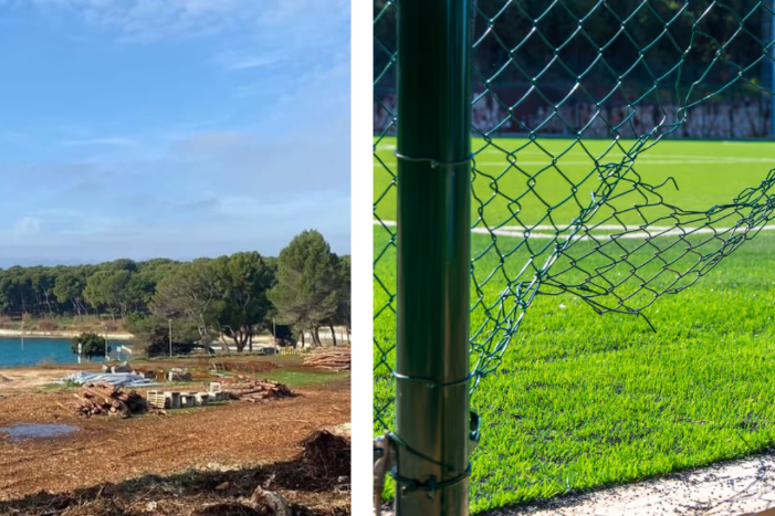 Nasilno probijena ograda na "spornom" nogometnom terenu na pulskim Valkanama