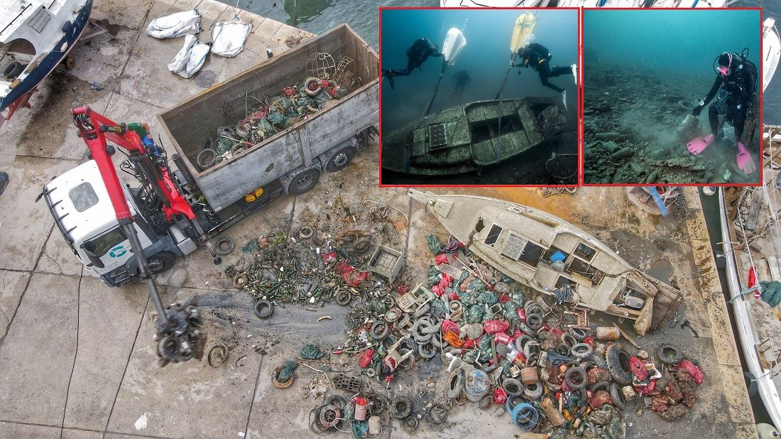 FOTO Ispred šibenske rive u dvodnevnoj akciji ronioci izvadili rekordnih 11 tona smeća!