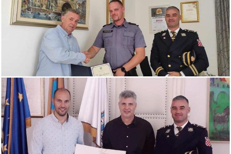 Gradovi Hvar i Stari Grad dodijelili priznanja dvojici policijskih službenika