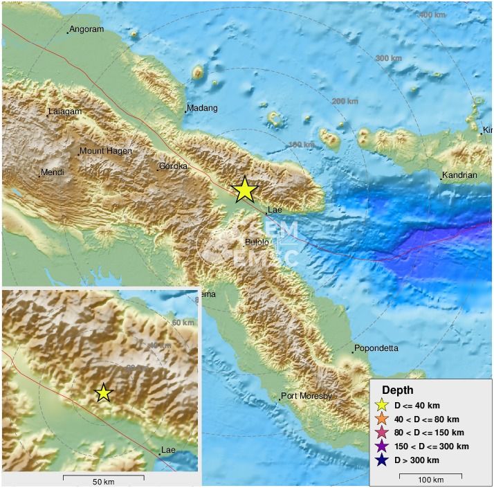 Potres magnitude 7,6 po Richteru pogodio Papua Novu Gvineju