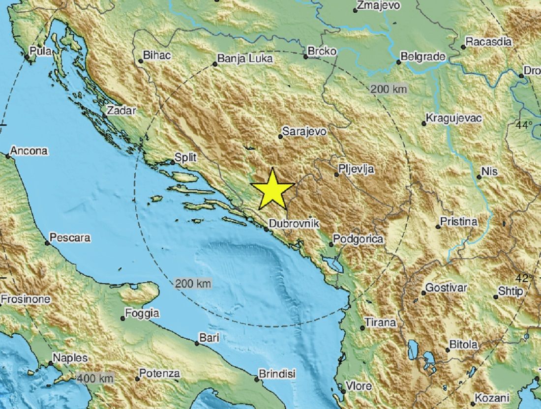 TRESE SE DALMACIJA Snažan potres s epicentrom u južnoj Hercegovini