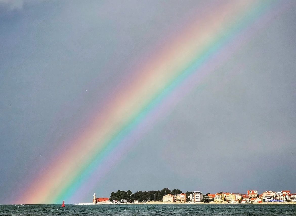 DUGA NAD DALMACIJOM Pogledajte prekrasne prizore iz Zadra i Splita