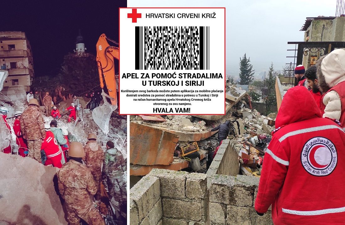 Hrvatski crveni križ: "Ovako možete pomoći nastradalim ljudima u Turskoj i Siriji"