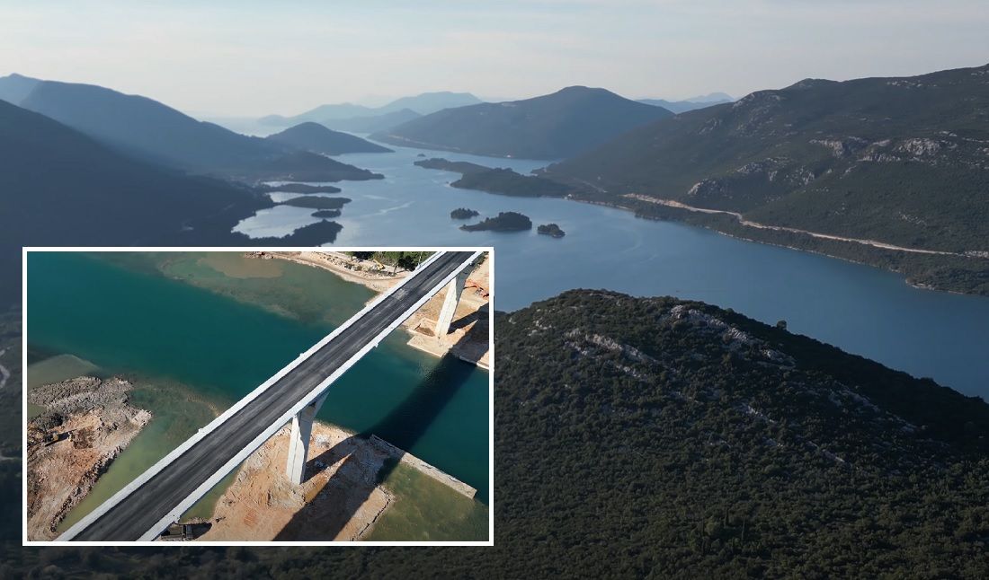 VIDEO Pogledajte kako izgleda novi most na pristupnim cestama koji povezuje jug s ostatkom Hrvatske