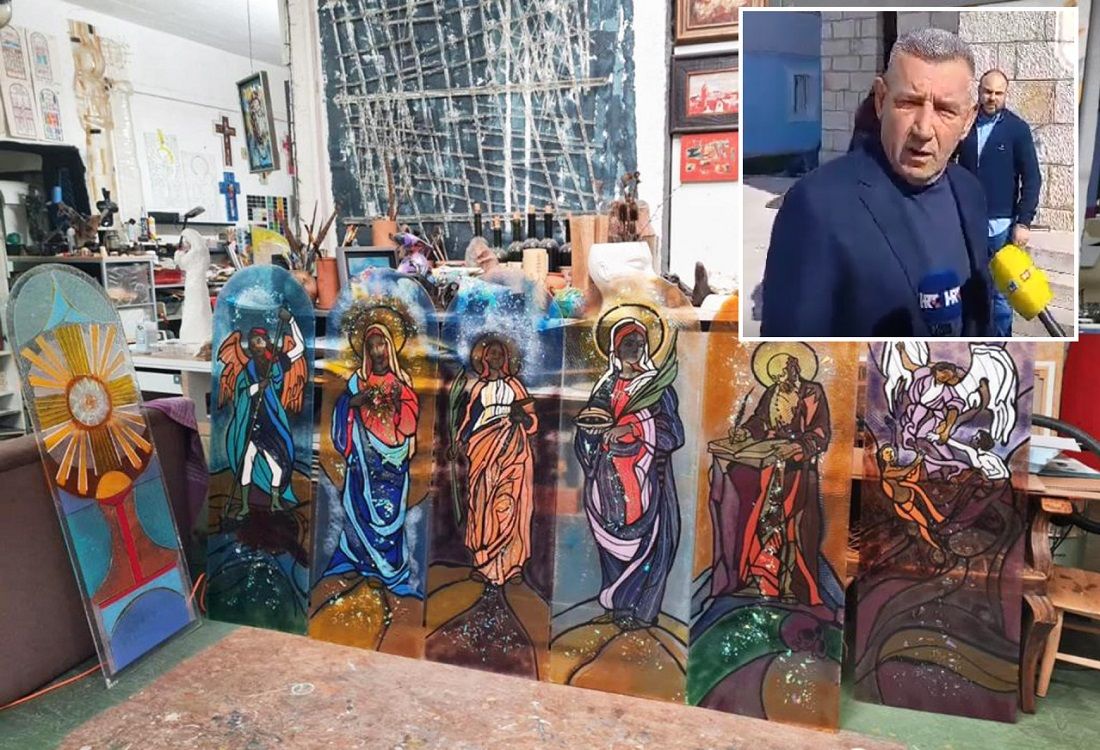 Zadarski nadbiskup svečano blagoslovio vitraje koje je crkvi u Pakoštanima darovao Ante Gotovina
