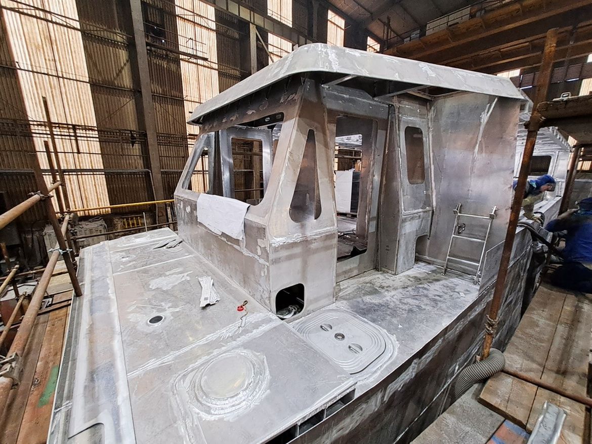 FOTO Napreduje izgradnja hibridnog katamarana koji će povezivati Lokrum i Arboretum Trsteno