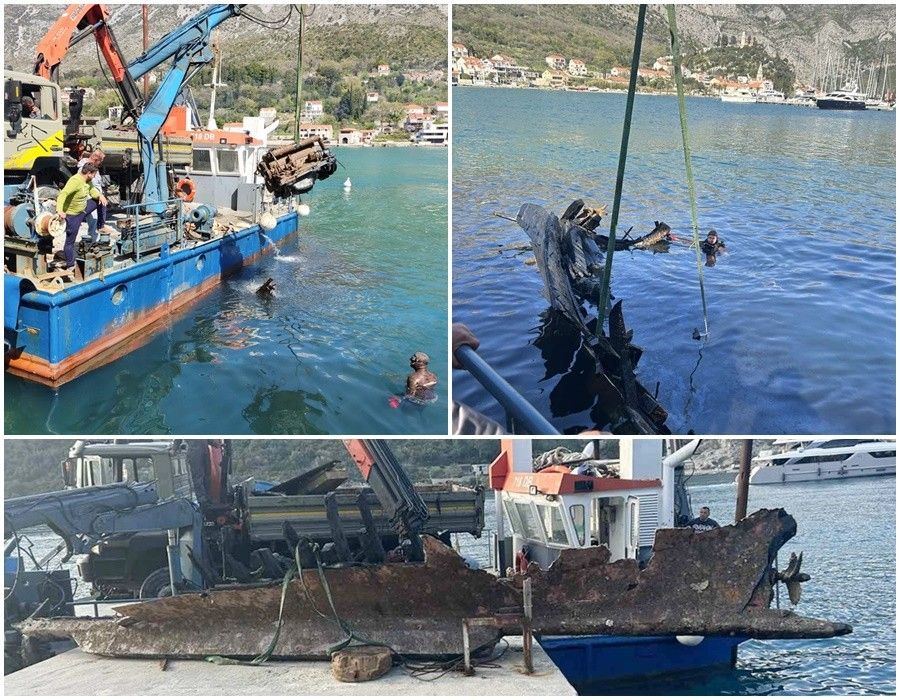 U Čajkovićima izvučen potopljeni brod Mañana