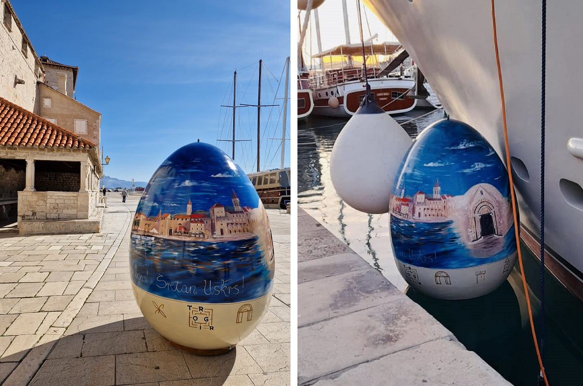 Kako je veliko i teško uskrsno jaje s trogirske rive završilo u moru?
