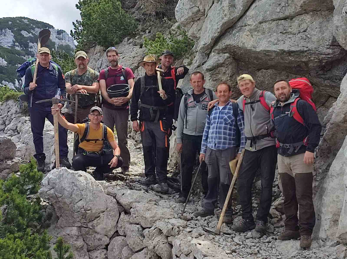 Saniran odron na Premužićevoj stazi