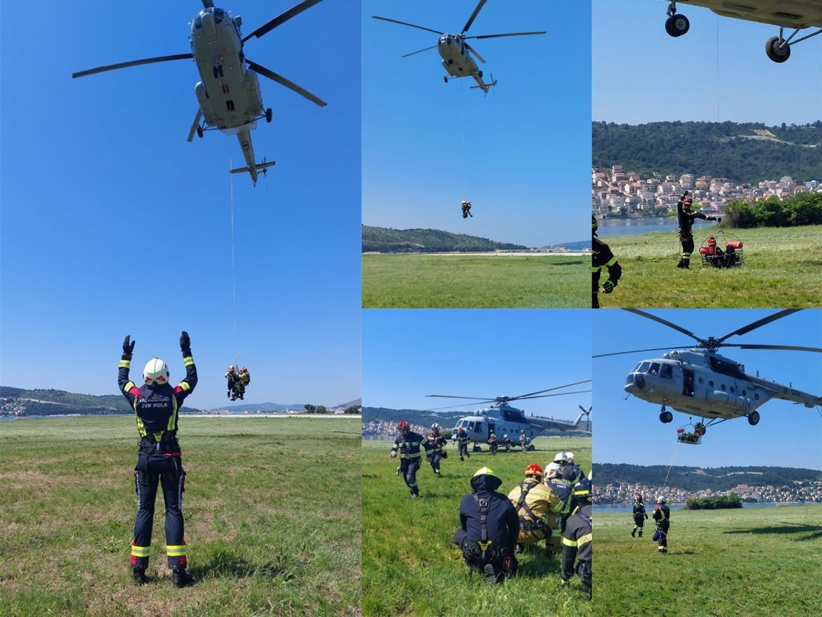 Uvježbavanje međunarodnog tima za helikopterske intervencije u pomorskim nesrećama