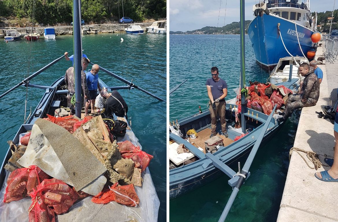 DA BI VALA SJALA - U stotoj akciji čišćenja, iz podmorja Vele Luke izvađeno 4 kubika otpada