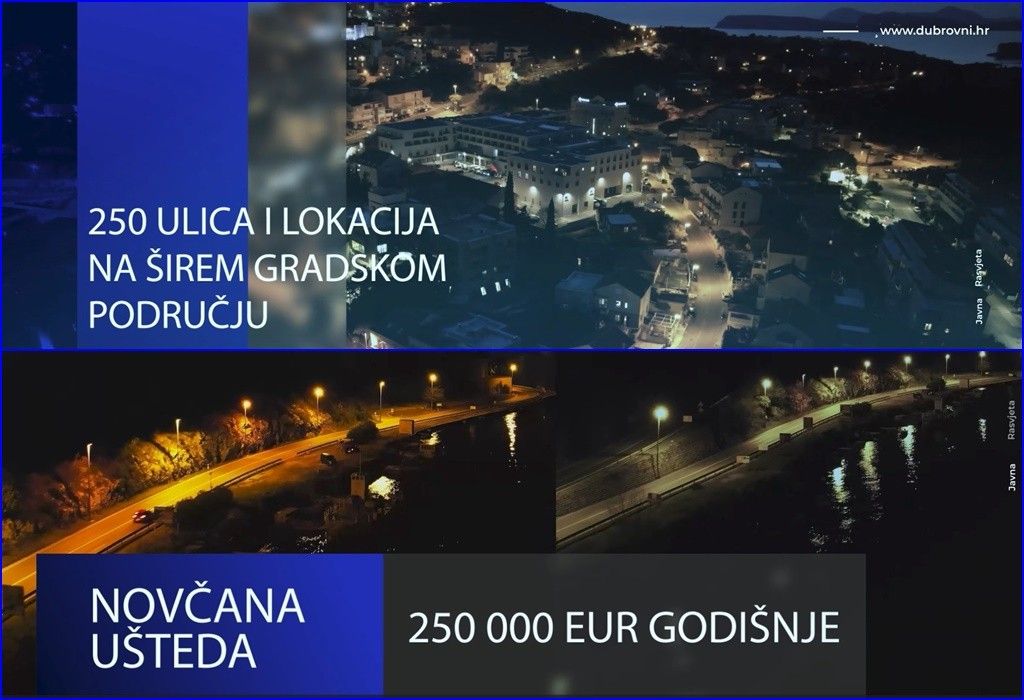 Ekološki prihvatljive svjetiljke u Dubrovniku uštedile Gradu oko 250 tisuća eura godišnje