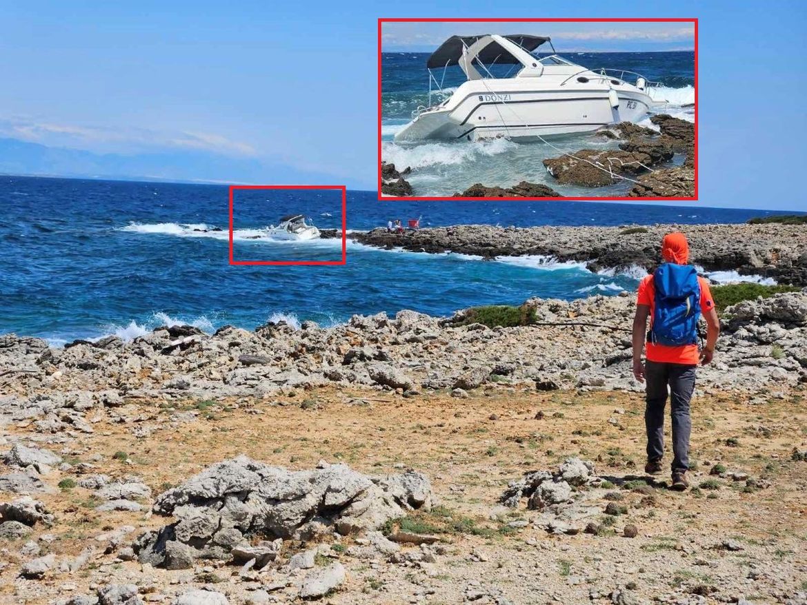 FOTO Bura nasukala gliser s pet osoba na hridi otoka Cresa, HGSS objavio detalje