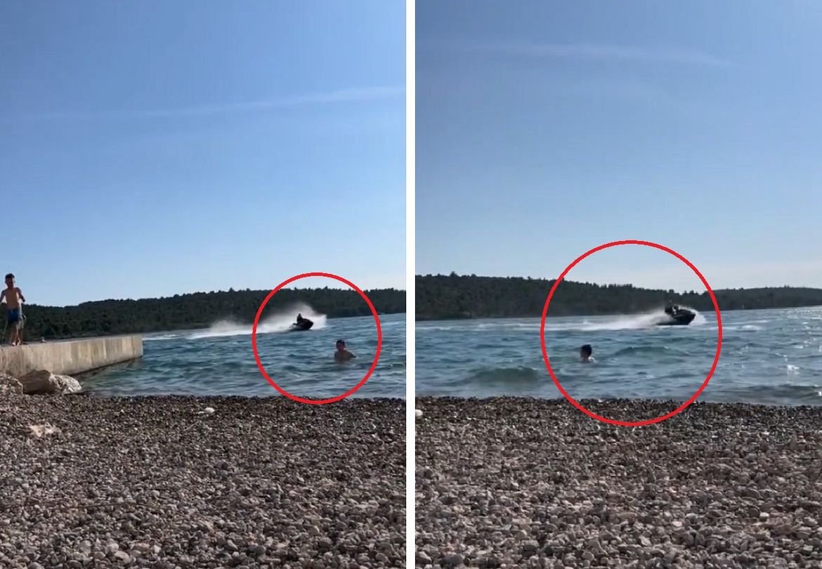 VIDEO: LUDI AUSTRIJANAC U PIROVCU Pogledajte koliko je blizu dječjih glava jurio skuterom