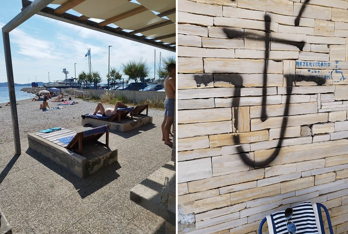 Na zadarskom kupalištu osvanulo "U" - Zadranin: "Umra san od srama, jer ne mogu ovo zamisliti!"