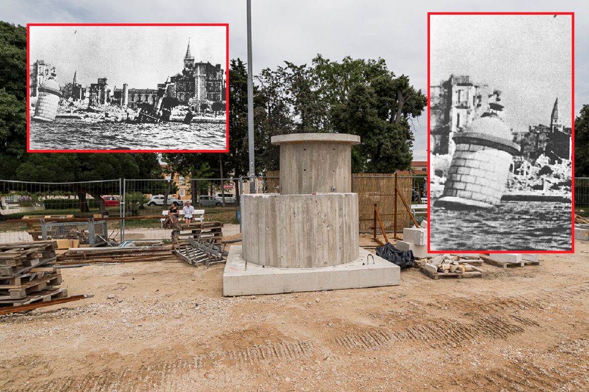 Podiže se replika srušenog lučkog svjetla na obnovljenom gatu zadarskog Poluotoka