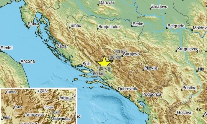 POTRES U HERCEGOVINI Dobro se osjetio na imotskom i makarskom području