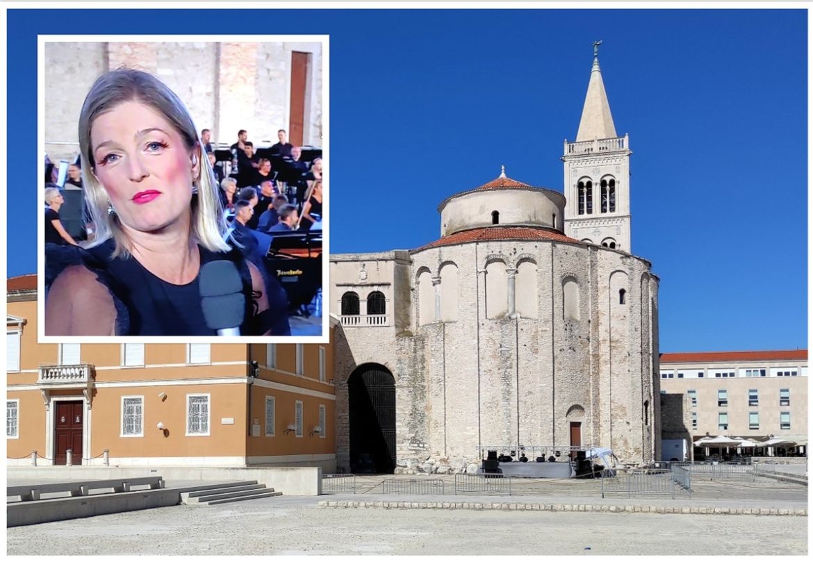 VIDEO HRT-ova voditeljica: "Nalazimo se ispred crkve sv. Donata u Zadru, sagrađene u 19. st."