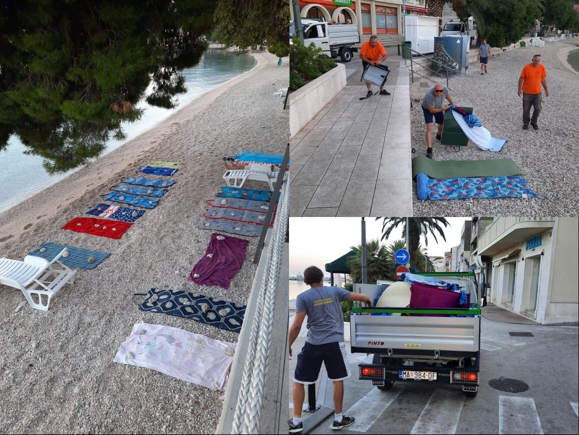 NEMA REZERVACIJA! Općina Gradac počistila plažu od ručnika i rekvizita