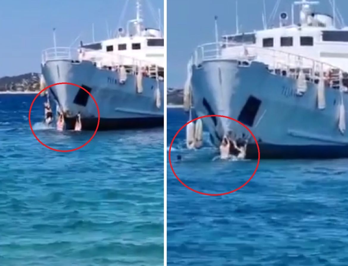 UMALO TRAGEDIJA Uhvatili se za pramac broda dok je isplovljavao s Prvića!