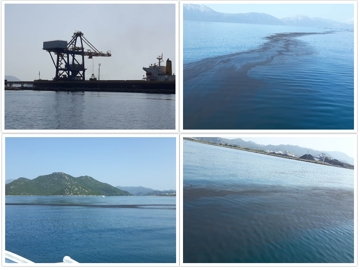 FOTO Ugljena prašina zagadila veliku morsku površinu kod Ploča!