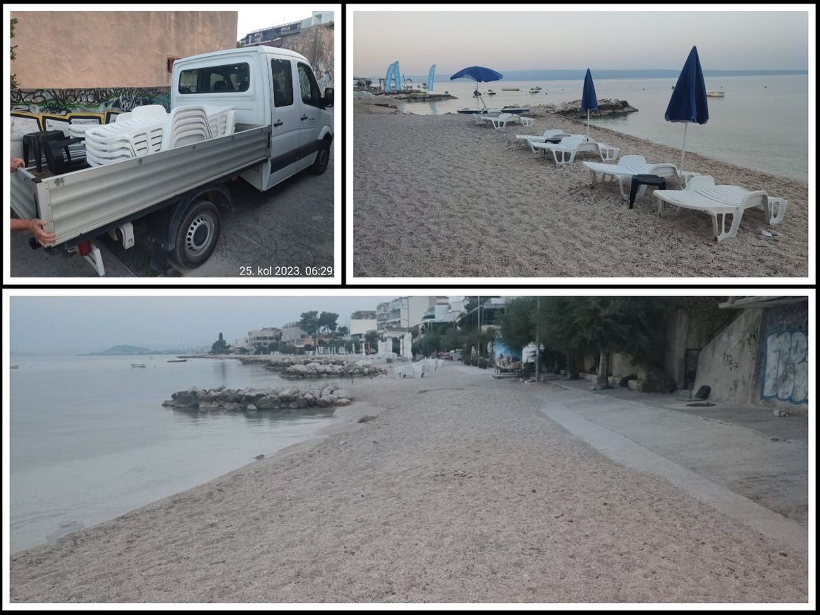 FOTO Komunalci u Podstrani počistili 6 km plaže od nagomilanog smeća apartmandžija i turista