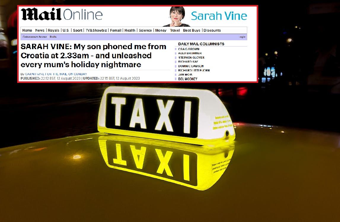 Britanska novinarka u kolumni za Daily Mail: "Sina je u Hrvatskoj zatočio taksist, uplašen me zvao u 2 ujutro!"