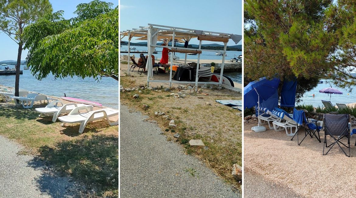 FOTO/VIDEO Ležaljke vezane lancima u Turnju bit će uklonjene - Susjed: "Austrijanka je ugledna mještanka, donatorica, radi u UN-u..."