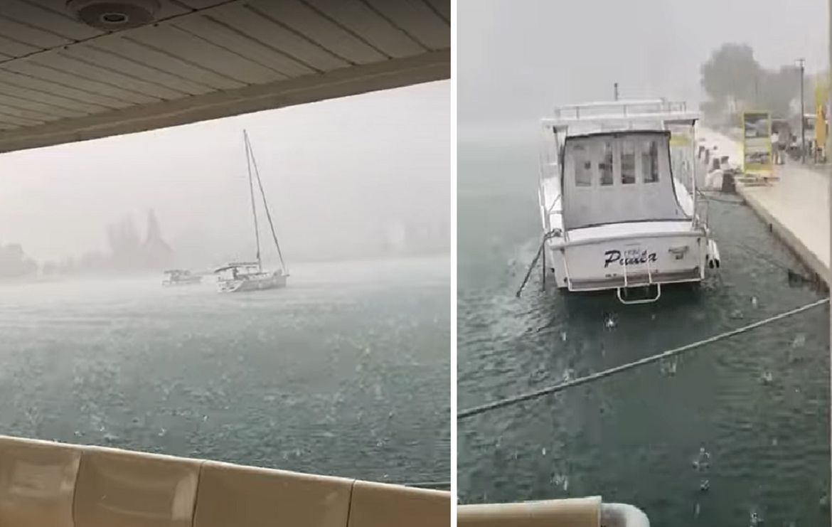 Snažno grmljavinsko nevrijeme s tučom u Dalmaciji