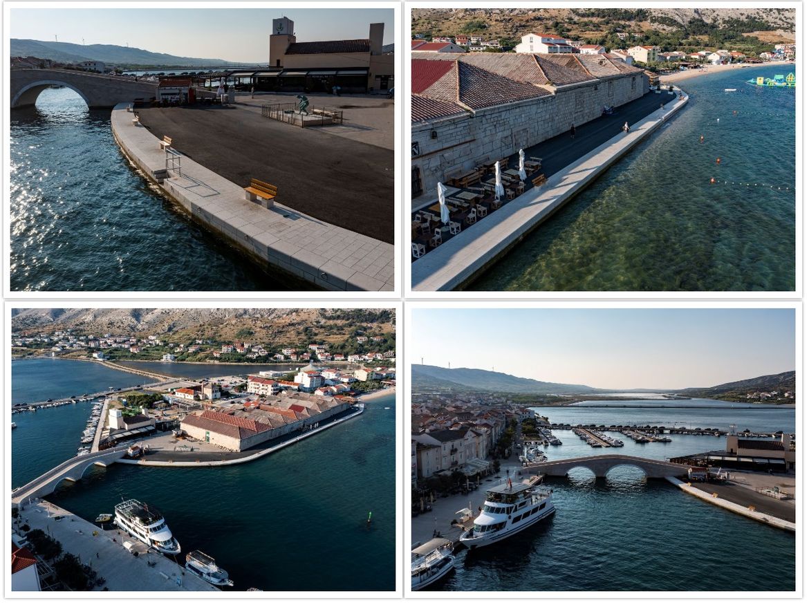 FOTO Potpuno obnovljen stari obalni zid u Pagu