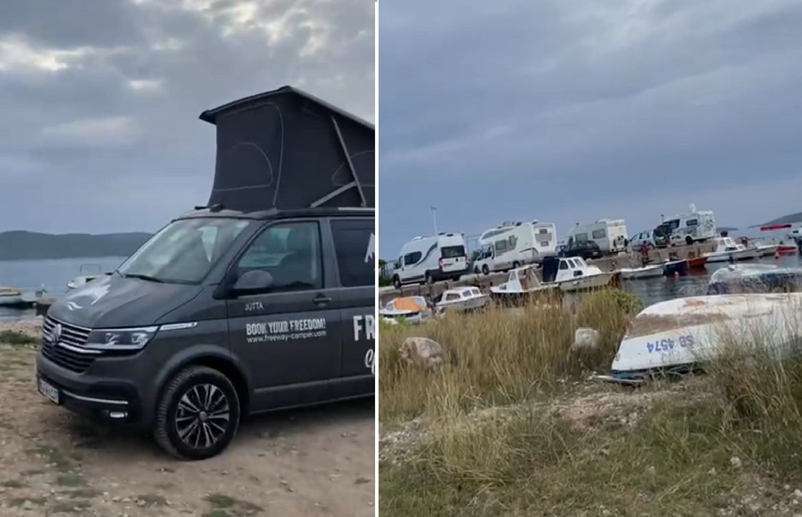 VIDEO Kod Šibenika kamperi pronašli besplatni raj uz more!