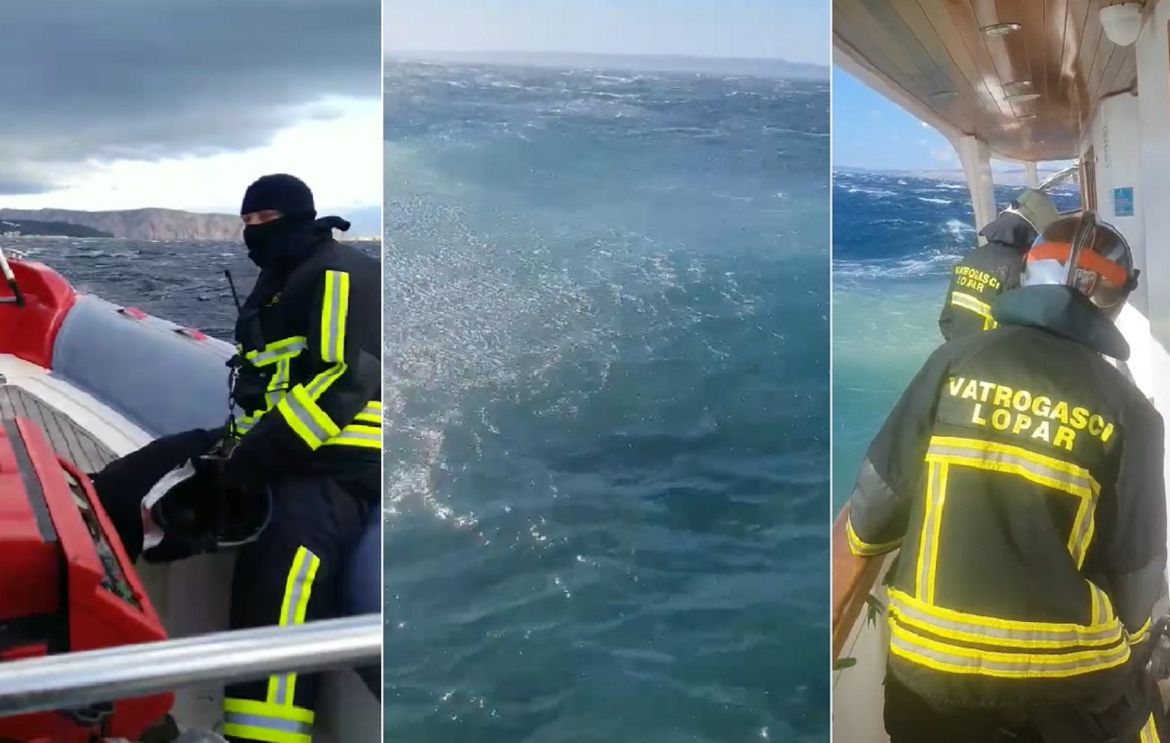 VIDEO Nasukan brod s američkim i belgijskim turistima u Loparu: "Bili su jako veliki valovi, spašavali smo ih!"
