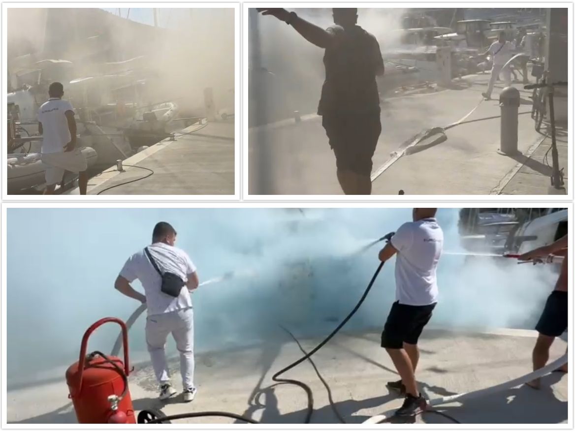 VIDEO Drama u marini Dubrovnika - Izgorio potpuno novi brod: "Bio je samo tri tjedna u charteru!"