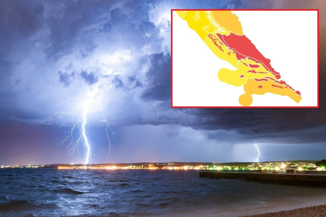 CRVENI METEOALARM ZA DALMACIJU! Obilni pljuskovi, grmljavina i bujične poplave