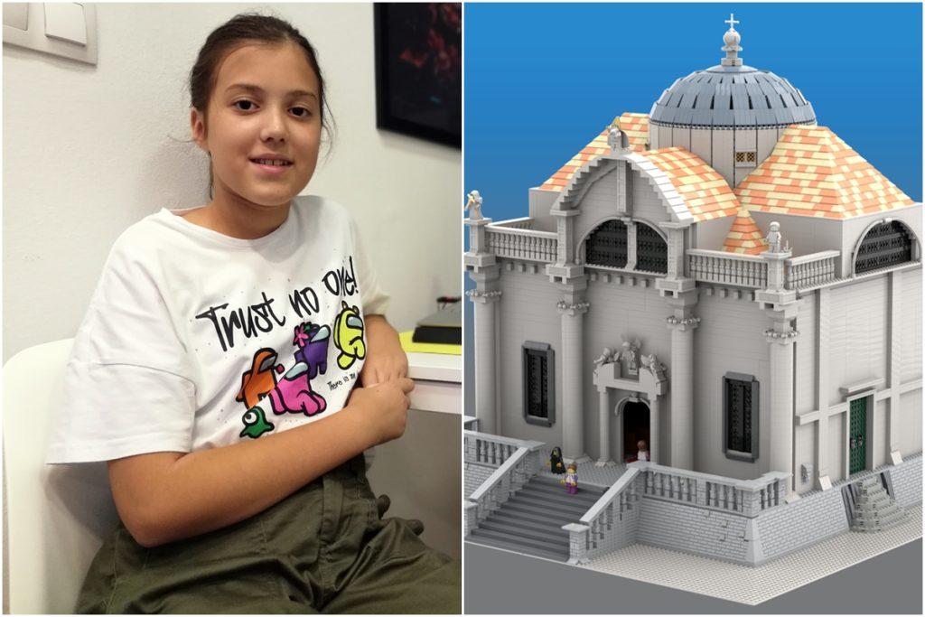 Mala Nina iz Lapada napravila crkvu svetog Vlaha od 9 tisuća kockica