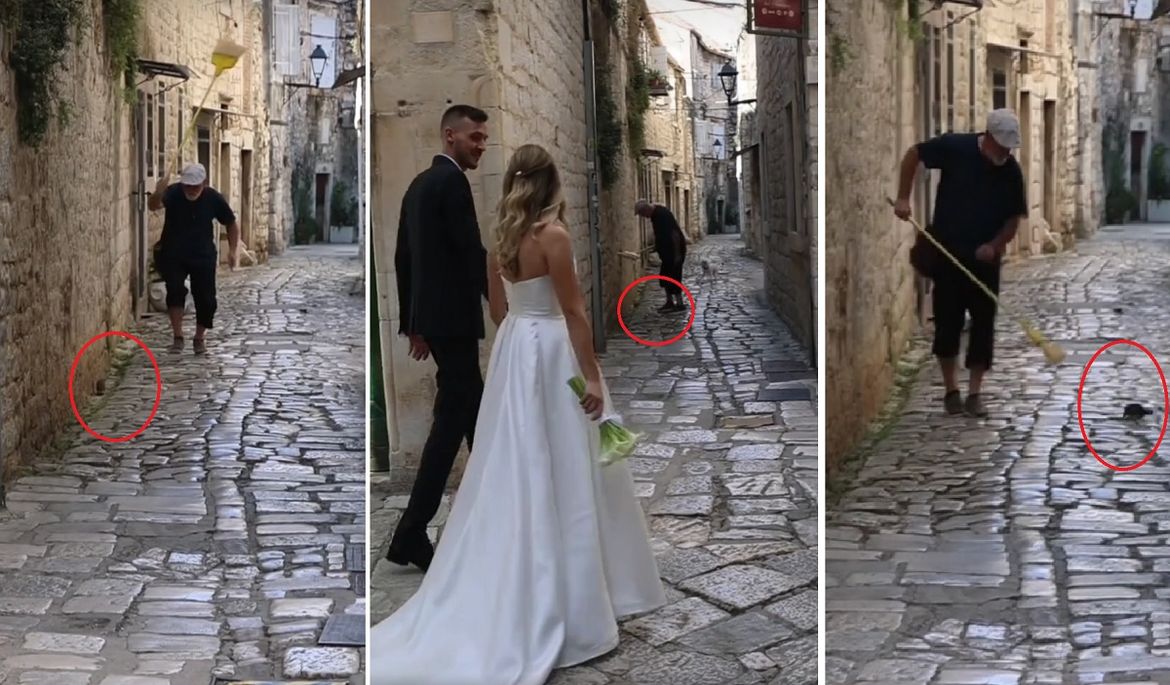 VIDEO Fotograf u Trogiru snimao mladence, kad mu je u kadar uletio prizor kojeg nitko od njih neće zaboraviti!
