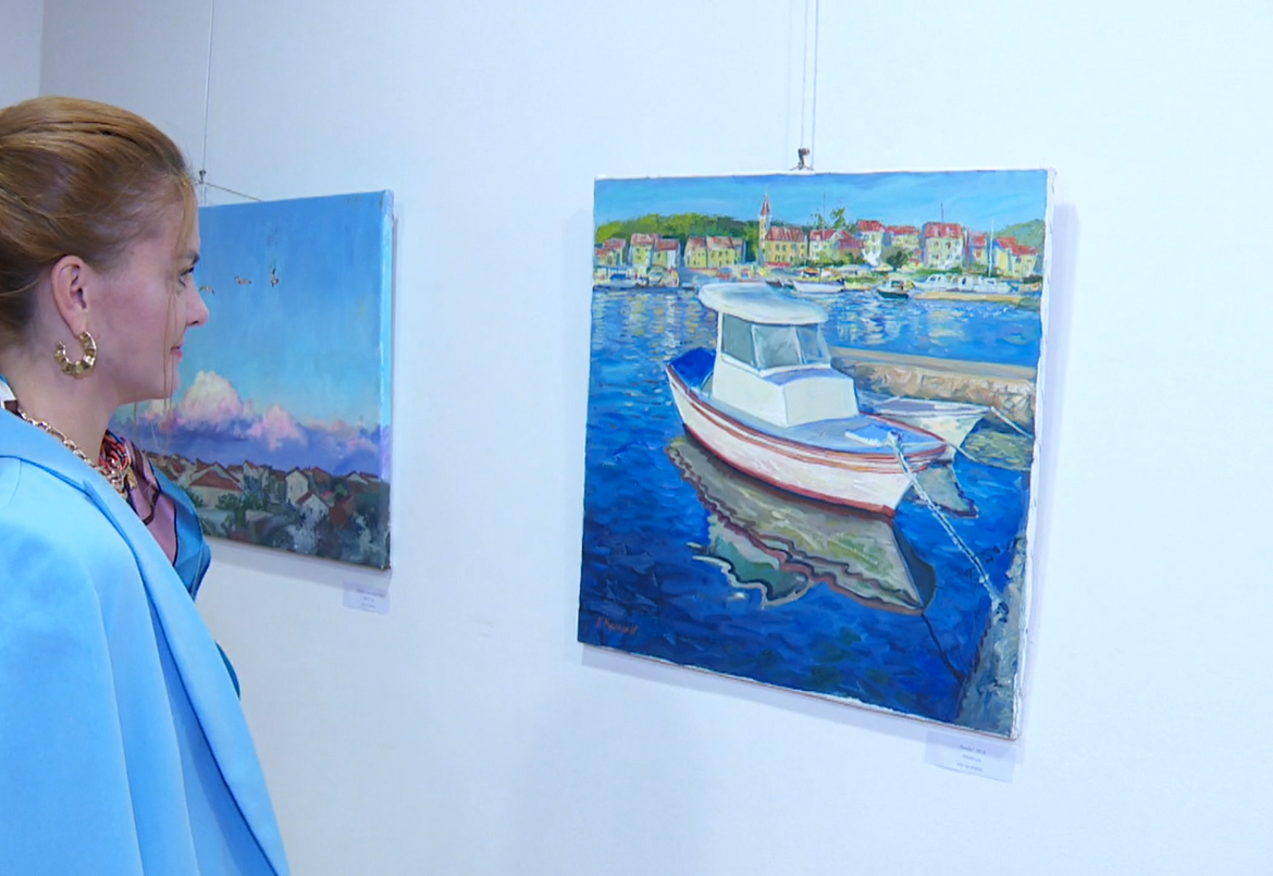 Ukrajinska umjetnica šibenskoj je publici predstavila izložbu "Sunce Dalmacije"