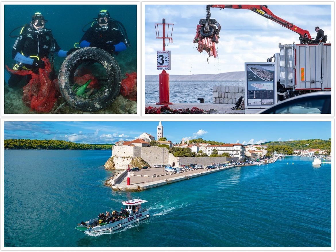 THINK GREEN Iz podmorja Raba ronioci izvadili pet tona otpada!