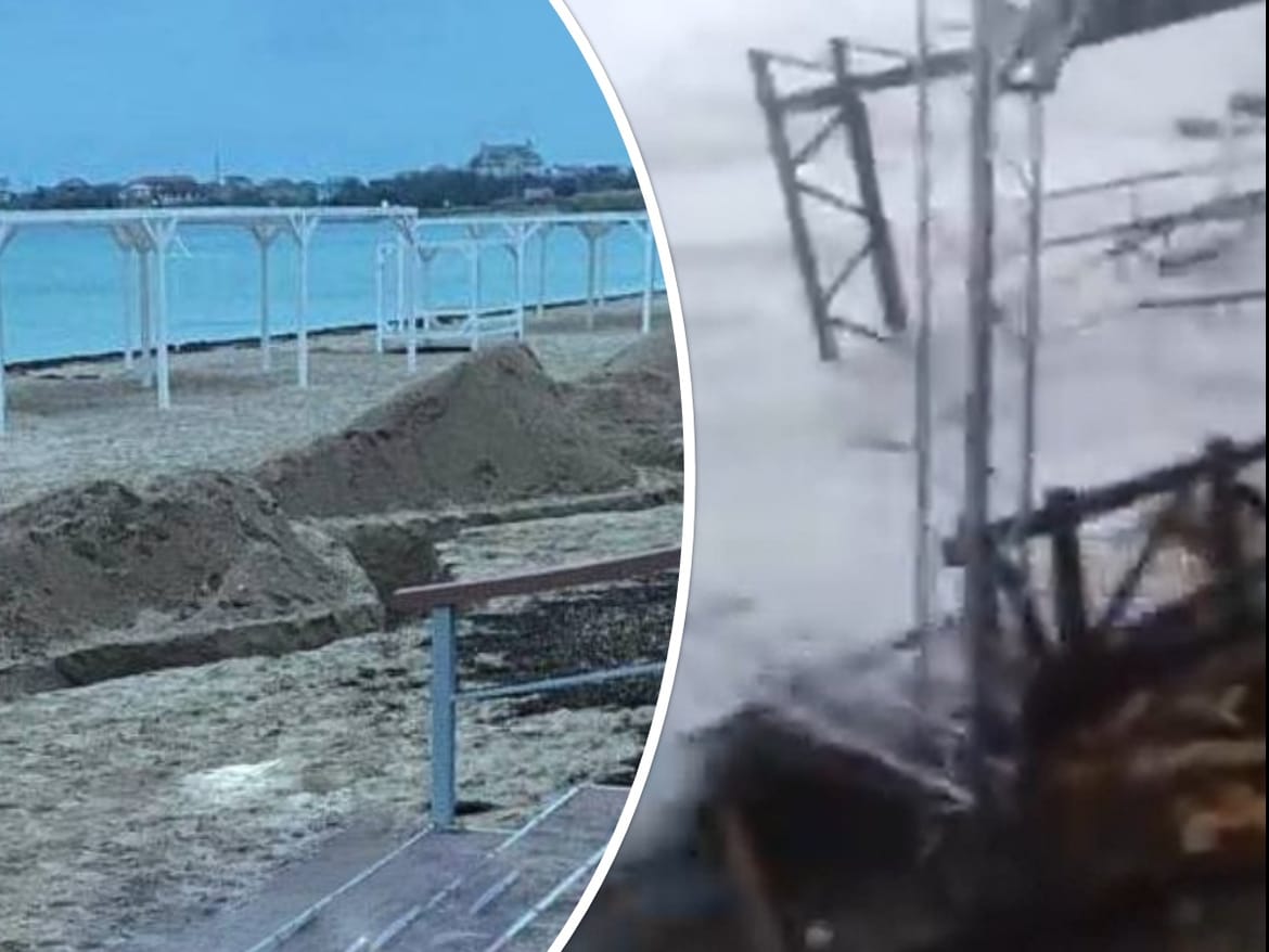 FOTO/VIDEO Brutalna oluja na poluotoku Krim izbrisala ruske obrambene linije?