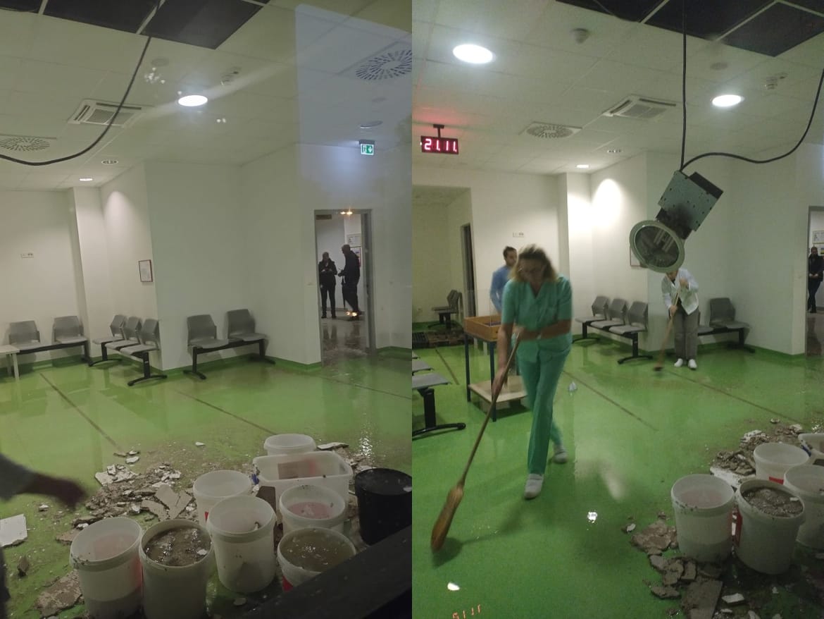 Popustio krov nove zadarske poliklinike i to uslijed veće količine kiše!