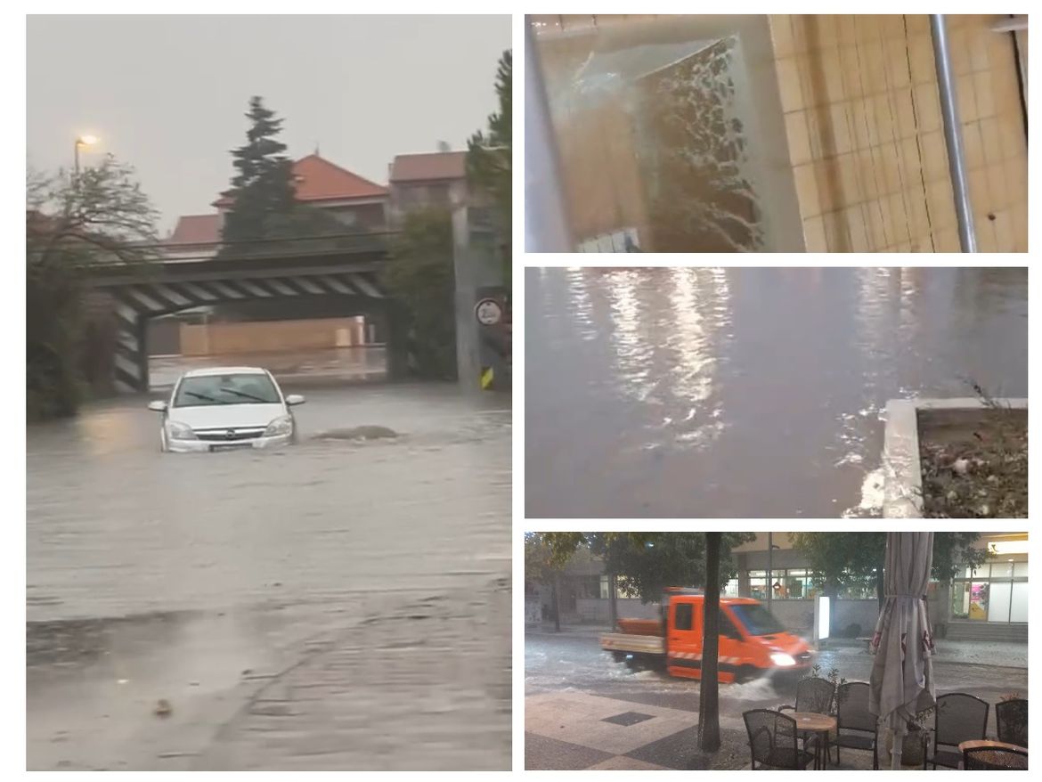 POPLAVA U ZADRU Ceste opet postale bujice, poplavio zatvoreni gradski bazen