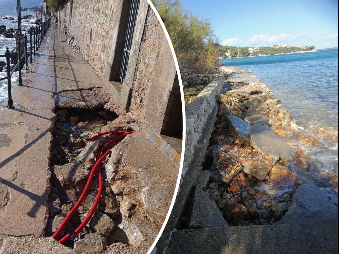 FOTO Olujno nevrijeme u potpunosti uništilo šetnice u Opatiji i na otoku Ižu