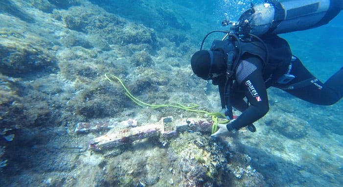 Podvodno arheološko utvrđivanje stanja antičkog brodoloma uz južnu obalu Sveca