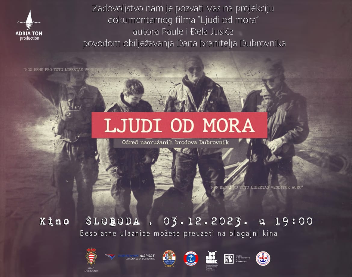 Nikad ih ne smijemo zaboraviti - stigao je dokumentarni film o Odredu naoružanih brodova Dubrovnik!