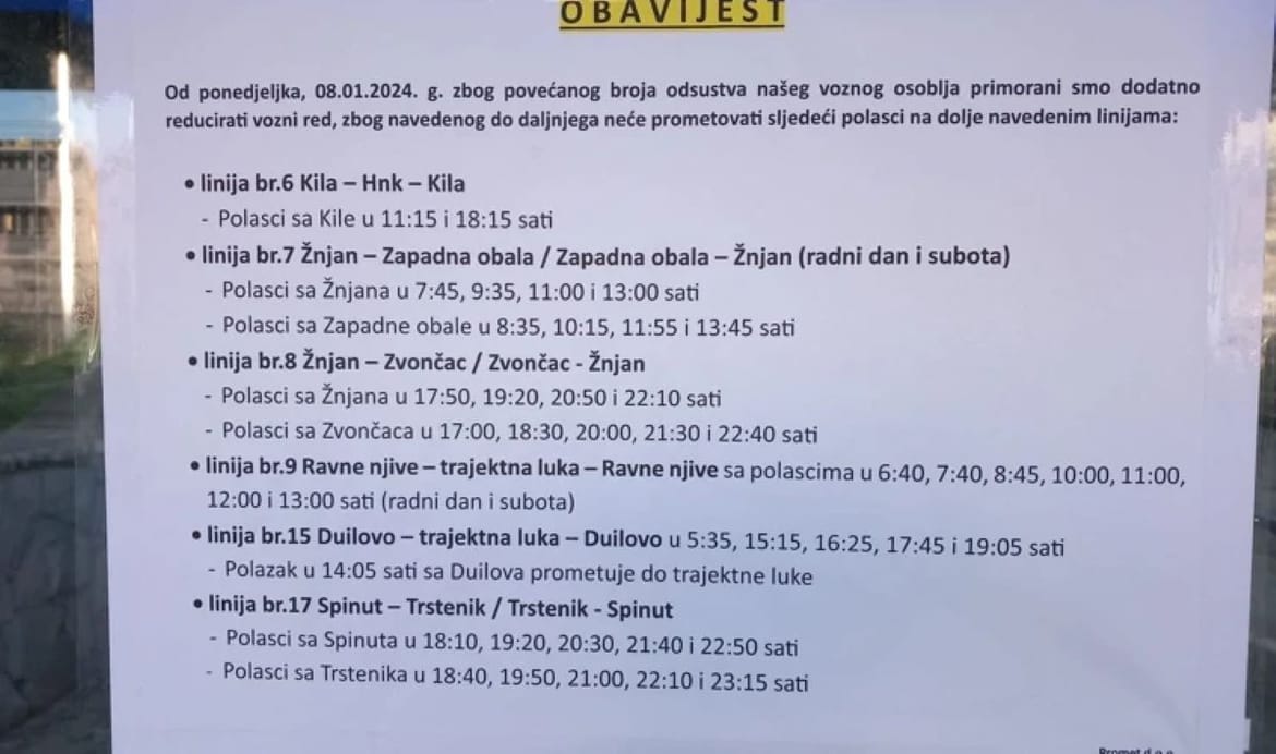 Splitskom javnom prijevozniku nedostaje vozača - Trenutačno ih je na bolovanju preko 30