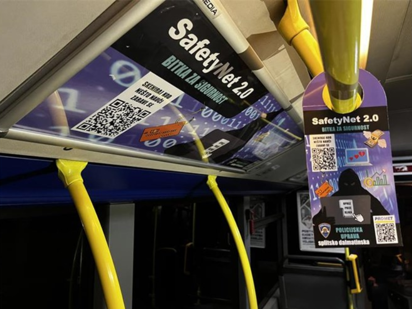 JESTE LI UOČILI DA VAS PROMATRA CRNI TIP? Splitska policija po autobusima zalijepila letke i plakate