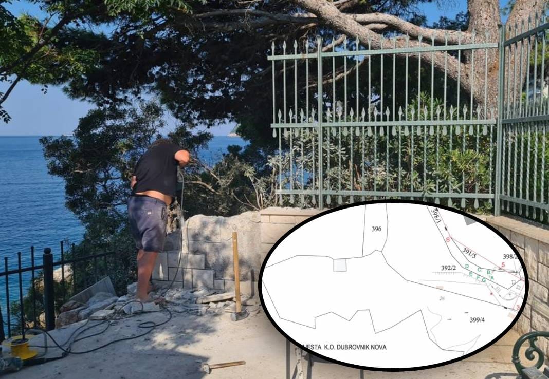 Građani su prošlo ljeto u Dubrovniku srušili zid i obranili pomorsko dobro! Sudski vještak potvrdio: "Otpilana ograda bila je na pomorskom dobru!"